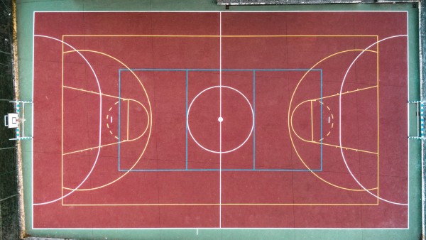 Basketball Spielfeld von oben